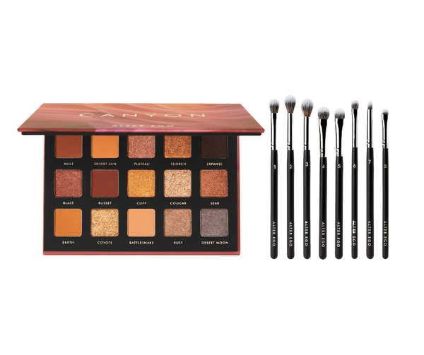 Canyon 15 Color Eyeshadow & 8-Piece Eye Brush Set