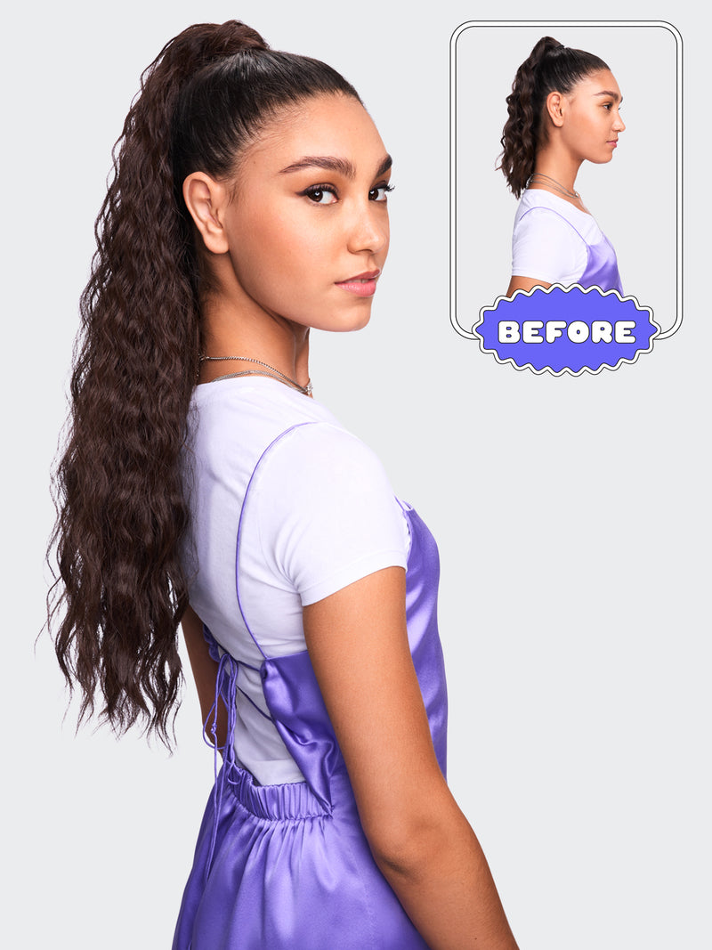 Pony No. 5 - 26" Extra Long with Spiral Waves Ponytail Clip-In Hair Extension